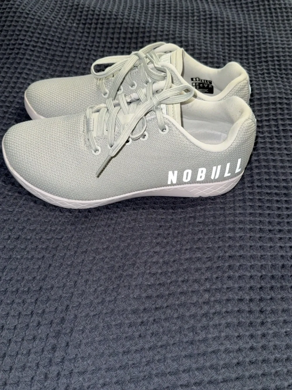 NOBULL Men’s Trainer — Light Silver/Gray Knit